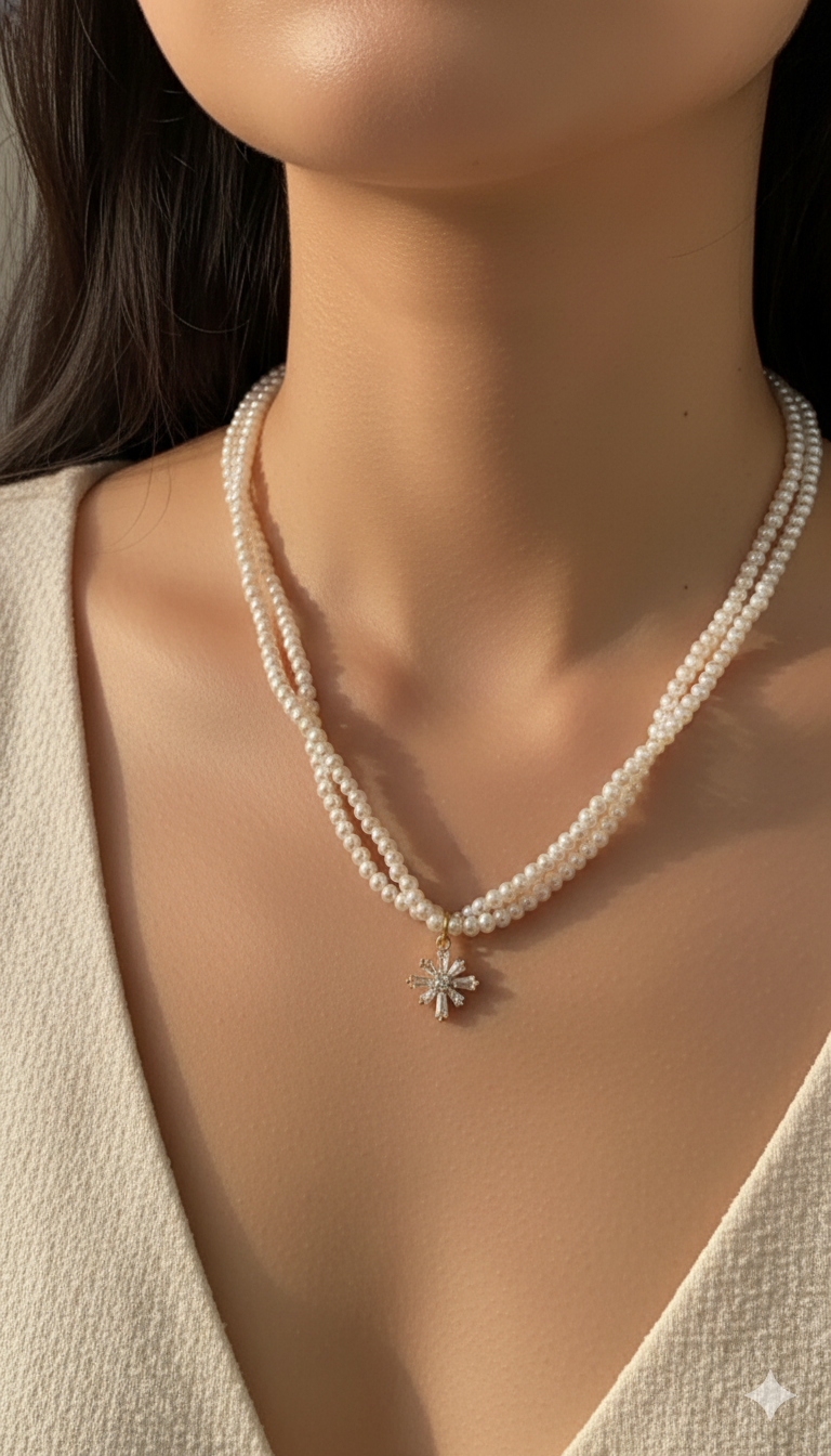 Floral Pearl Necklace