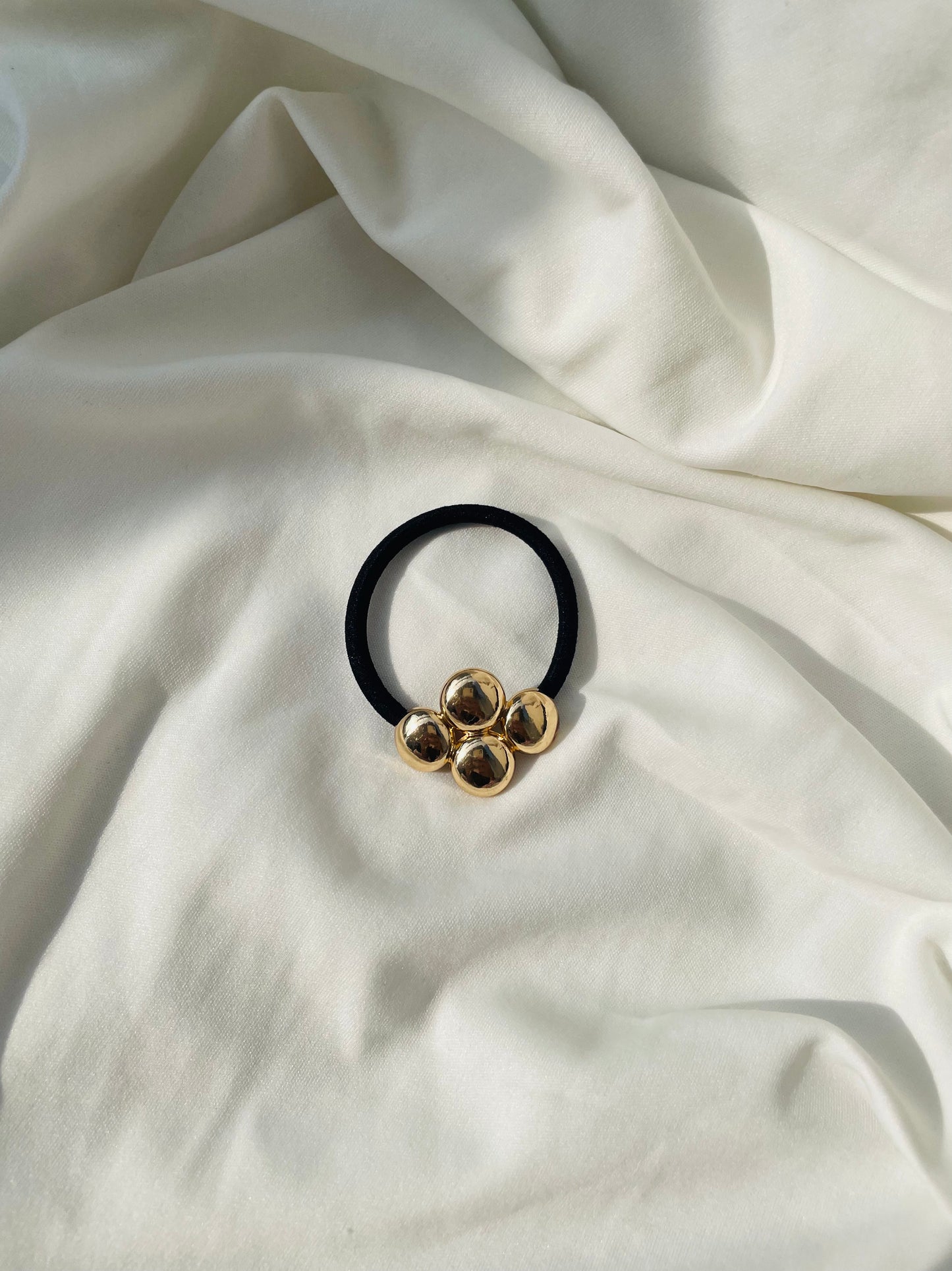 Flower Metal Statement Hair Tie