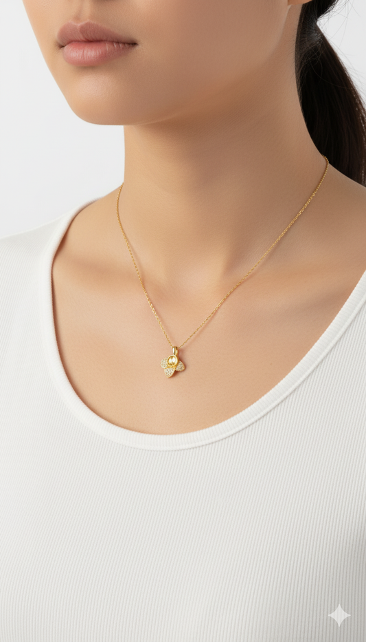 Diamond Floral Pendant