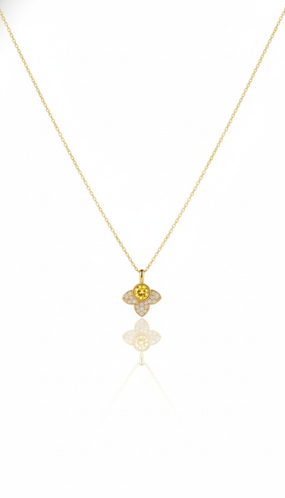 Diamond Floral Pendant