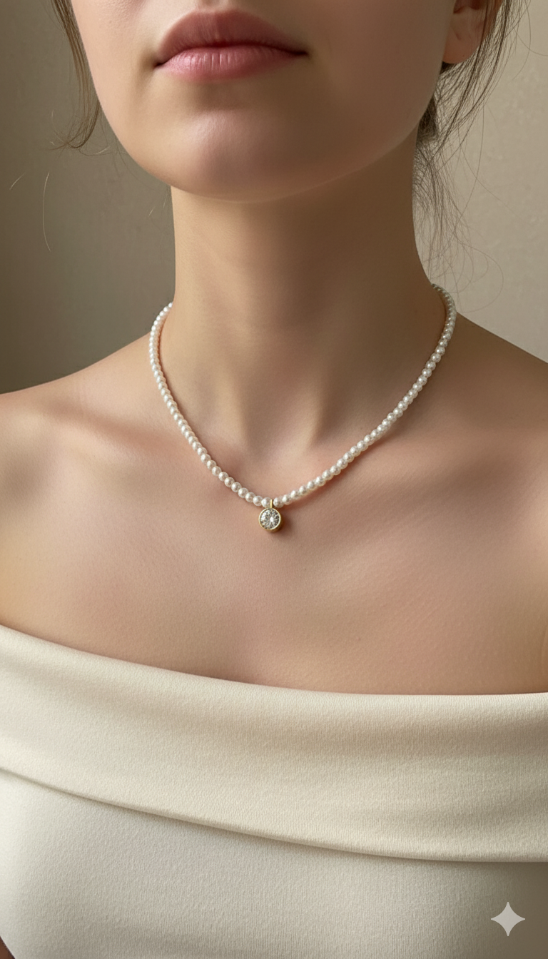 Pearl Crystal Necklace