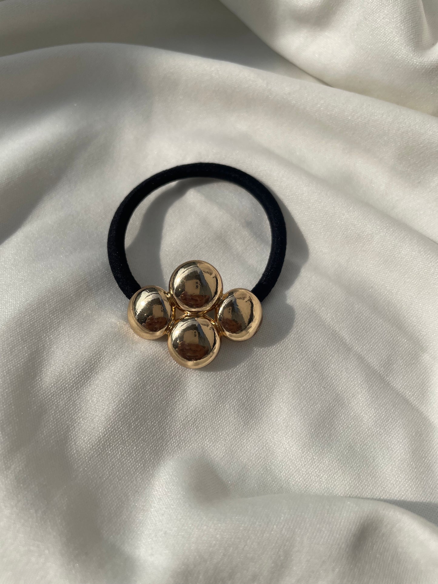 Flower Metal Statement Hair Tie