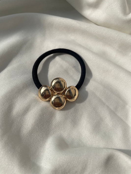 Flower Metal Statement Hair Tie