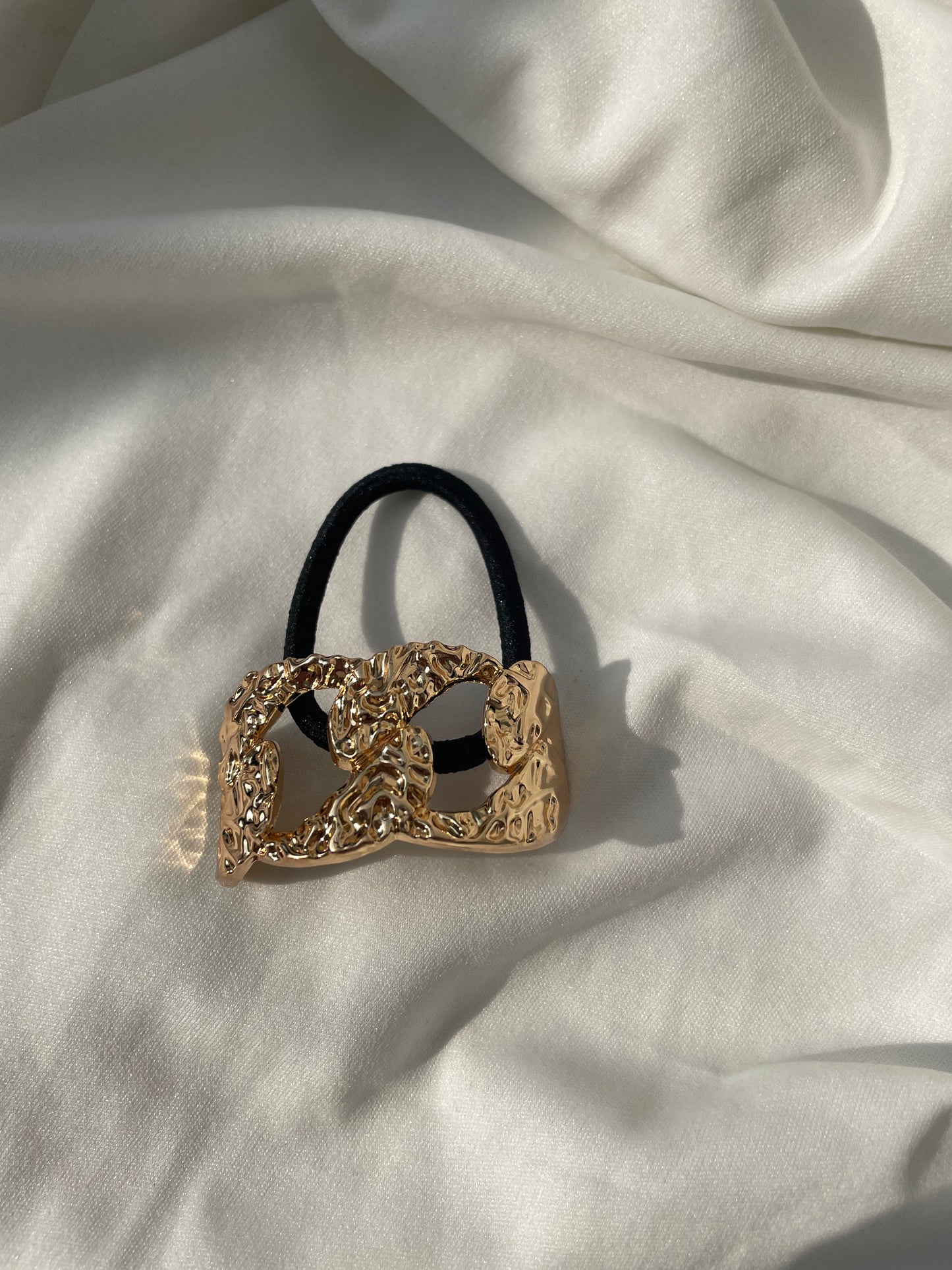 Chunky Metal Statement Hair Tie