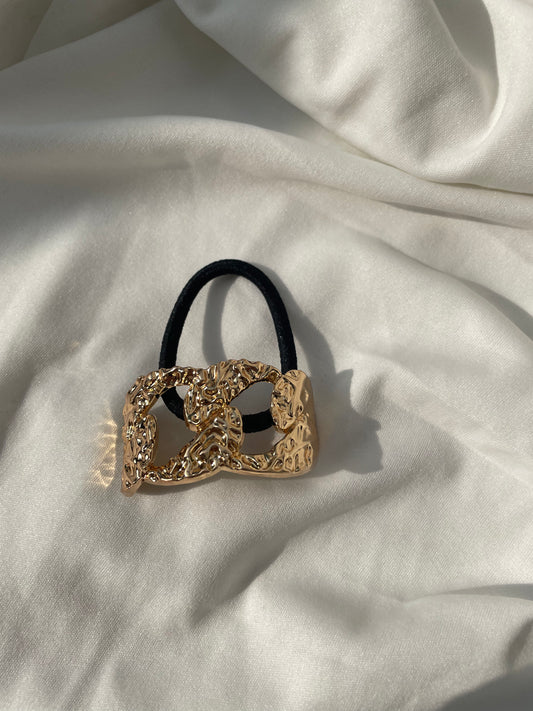 Chunky Metal Statement Hair Tie