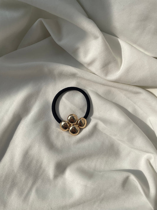 Flower Metal Statement Hair Tie
